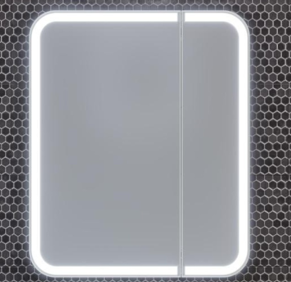 Зеркальный шкаф 80 Opadiris Элеганс 00-00006876 белый матовый 